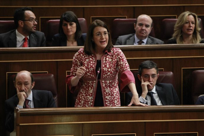 La portavoz del PSOE en el Congreso, Soraya Rodríguez, en el Congreso