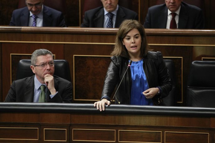 Gallardón y Soraya Saénz de Santamaría