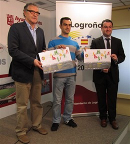 Merino, Pascual y Royo, en la presentación de la Marcha