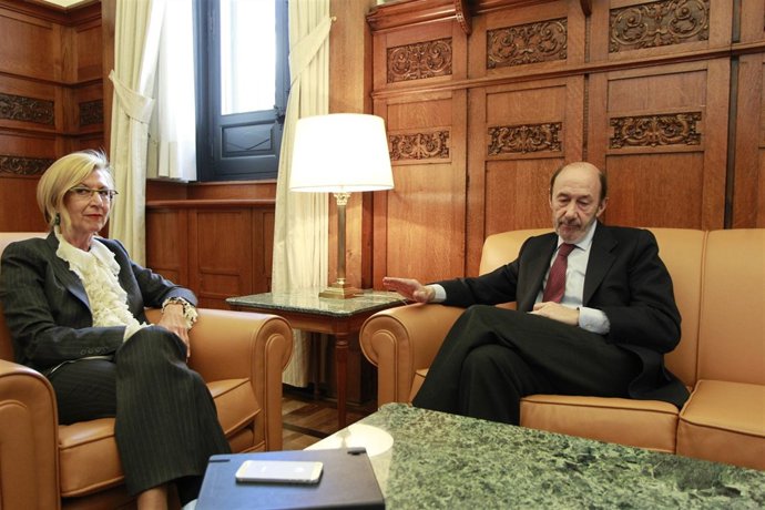 Rosa Díez y Alfredo Pérez Rubalcaba