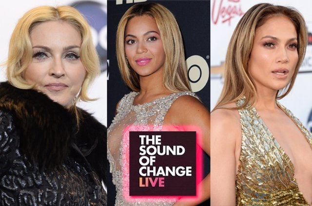 Madonna, Beyoncé, Jennifer López para el concierto benéfico para las mujeres 