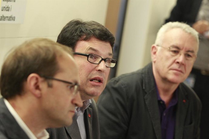 Cayo Lara, Joan Herrera y Joan Josep Nuet