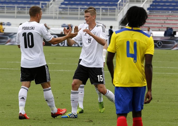 Lukas Podolski con la selección alemana