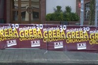 Los trabajadores vascos y navarros están llamados este jueves una nueva huelga general