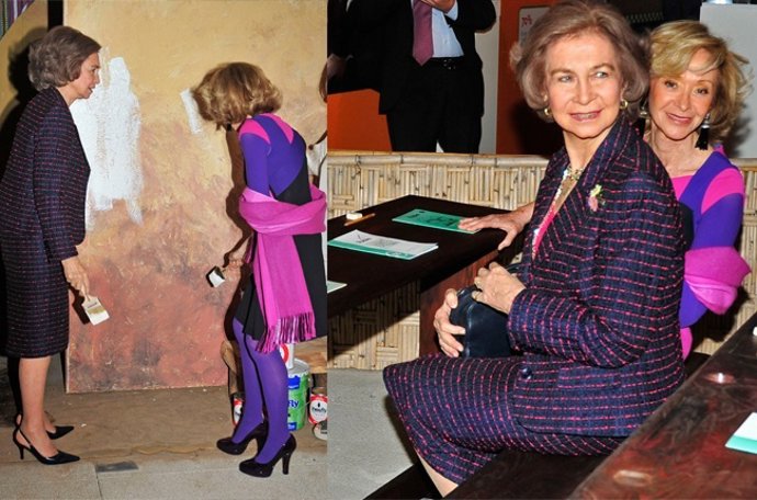 La Reina Doña Sofía y la exvicepresidenta María Teresa Fernández de la Vega