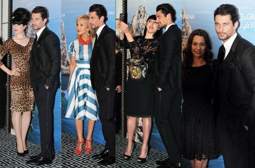 <strong>David Gandy</strong> con <strong>Bimba Bosé</strong>, Natalia Verbeke, <strong>Carmen Lomana</strong> y <strong>Rossy de Palma</strong> 