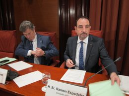 El conseller R.Espadaler y el secretario de Interior J.Martínez