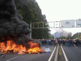 Protesta de trabajadores de Navantia en Ferrol