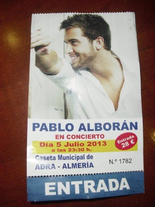 Entrada falsa para concierto de Pablo Alborán 