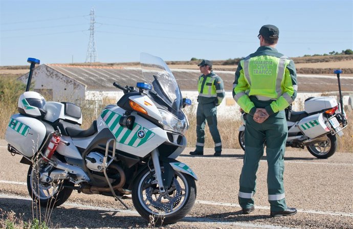 Control de la Guardia Civil en Palencia