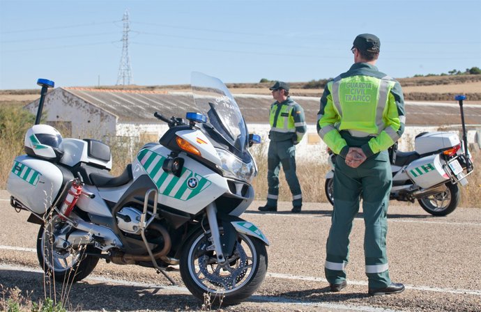 Control de la Guardia Civil en Palencia