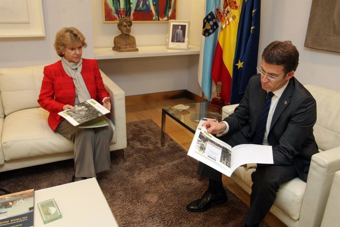  Alberto Núñez Feijóo con la Defensora del Pueblo