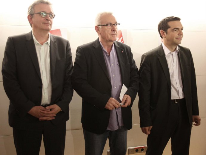 Cayo Lara y Alexis Tsipras