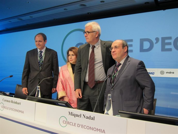 David Vegara, Carmen Reinhart, Miquel Nadal y Antonio Vitorino