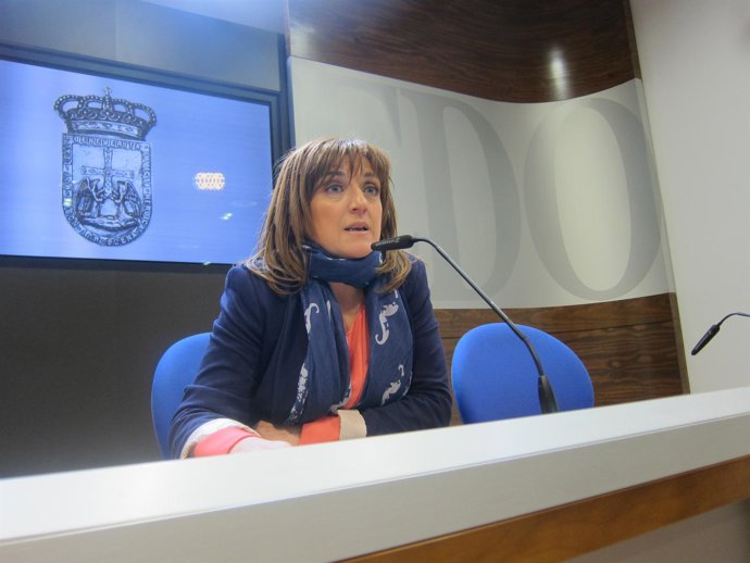 Belén Fernández, en rueda de prensa.