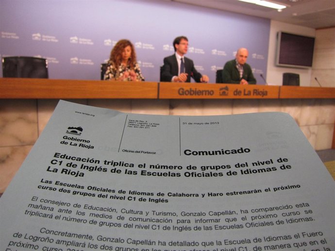 Rueda de prensa sobre Escuela Oficial de Idiomas