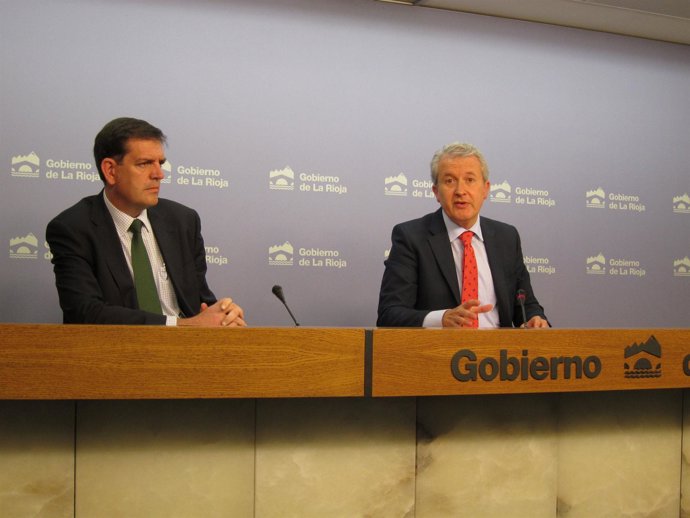 Emilio del Río, portavoz del Gobierno, e Íñigo Nagore consejero Agricultura