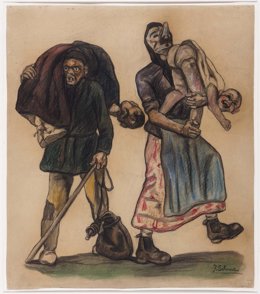 Uno de los dibujos de Gutiérrez Solana que forma la muestra