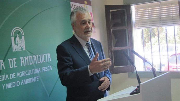 El presidente de la Junta de Andalucía, José Antonio Griñán, en Huelva.