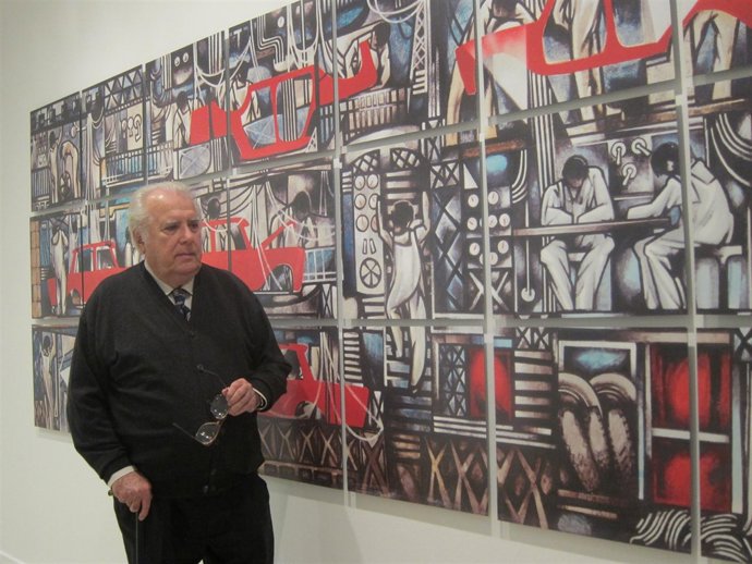 Chicano, Junto A Una De Sus Obras