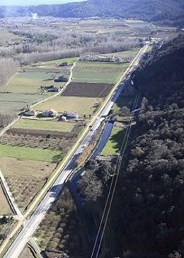 Imagen aérea de la carretera N-141e