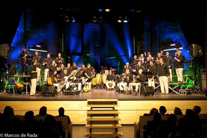 La Trova en una actuación en el Teatro Guiniguada