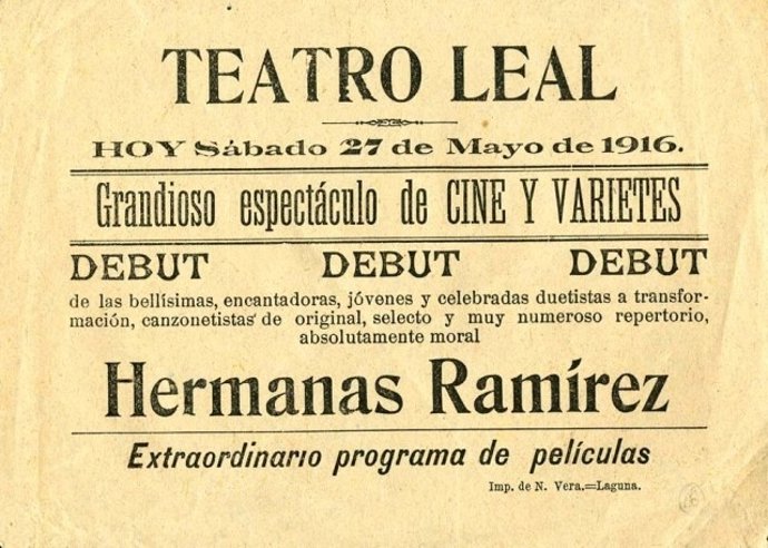 Programa de mano del Teatro Leal de 1916