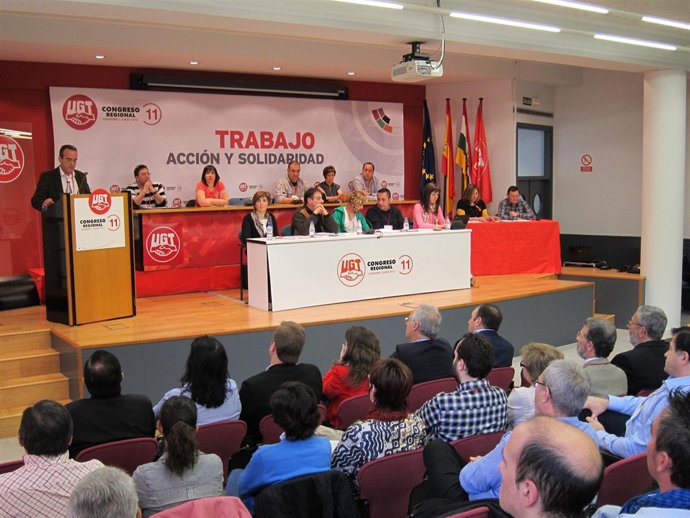 Granda, durante el XI Congreso Regional de UGT