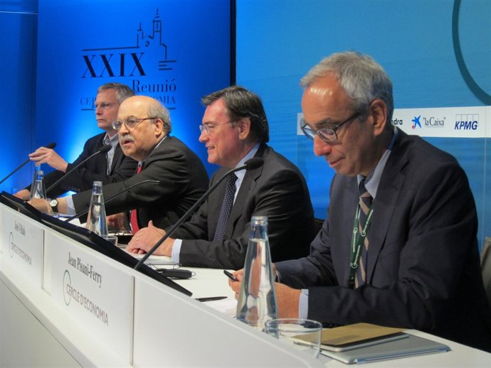 Dani Rodrik, Andreu Mas-Colell, José Viñals y Jean Pisani-Ferry