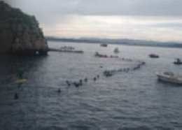 Abrazo a la isla de Mouro en el evento UNIDOS X OCÉANOS + SANOS