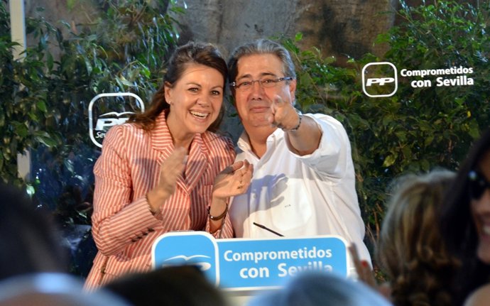 Cospedal y Zoido este domingo en Sevilla