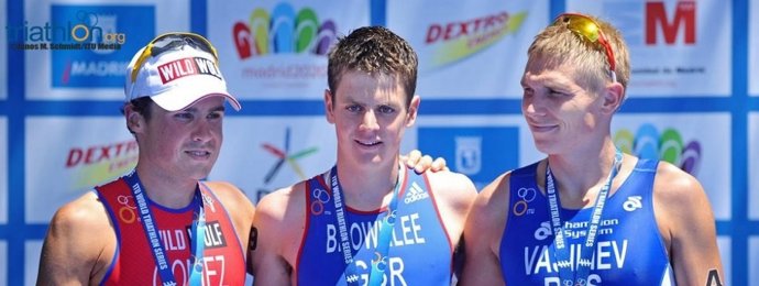 Los triatletas Gómez Noya, Jonathan Brownlee e Ivan Vasiliev