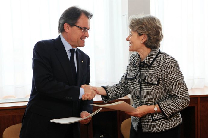 El presidente Artur Mas y la dtra general Unesco Irina Bokova