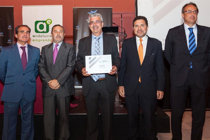 Uno de los finalistas galardonados en los Premios EmprendedorXXI en Andalucía.
