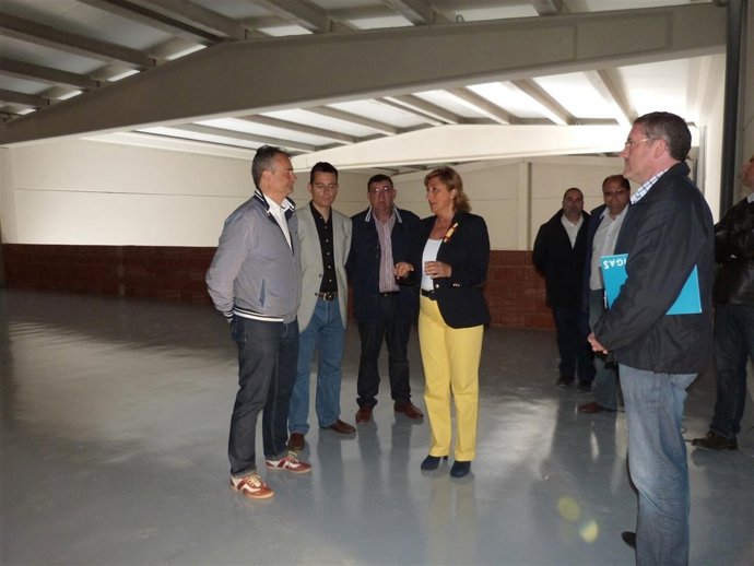 Carmen Pobo, durante su visita a la nave