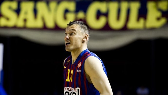 El base del FC Barcelona Regal Sarunas Jasikevicius