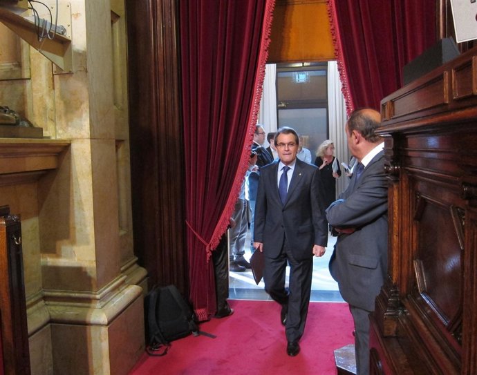 Artur Mas, en el Parlament