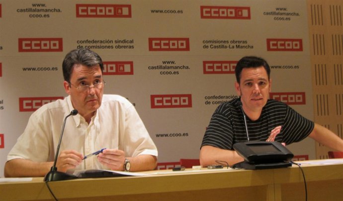 Alberto Sánchez,UGT y Ángel Lucas Sánchez,CCOO, convenio colectivo