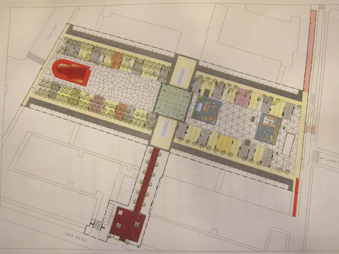 Plano de la remodelación de la Plaza Primero de Mayo