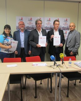 José Ricardo Martínez (UGT) y Jaime Cedrún (CCOO)