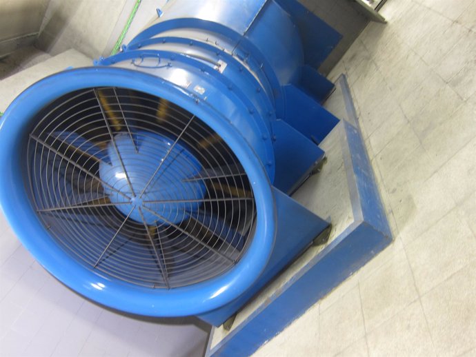 Imagen de una de las turbinas de ventilación de Metro