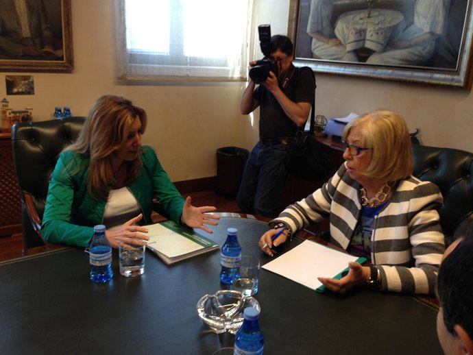 Reunión entre susana díaz y la rectora de la UMA y presidenta CRUE adelaida 
