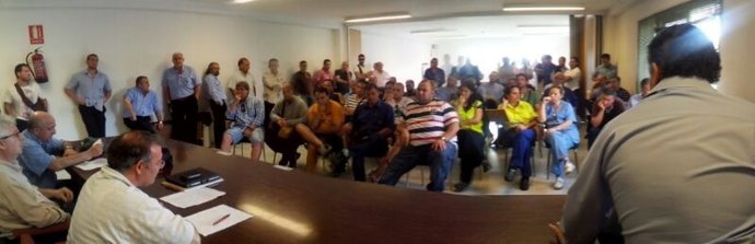 Reunión de la asamblea de trabajadores.