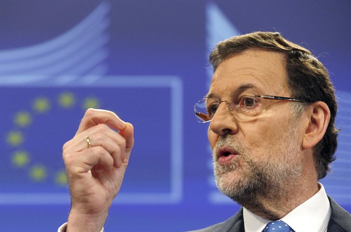 El presidente del Gobierno, Mariano Rajoy, en Bruselas