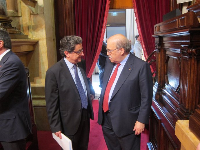 Enric Millo (PP) y el conseller Andreu Mas-Colell