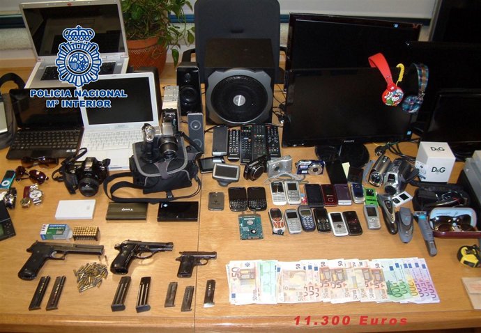 Efectos intervenidos en robos en Santiago