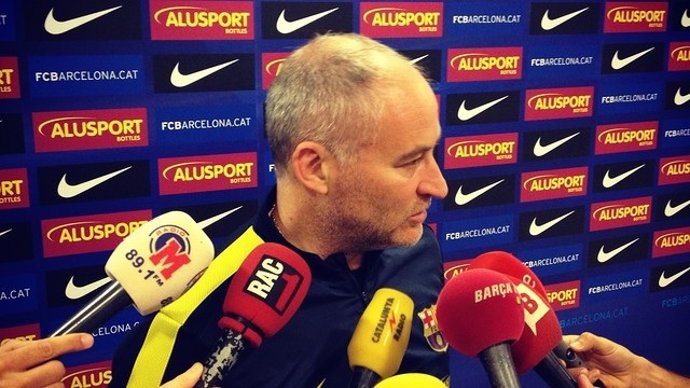 El entrenador del FC Barcelona Alusport, Marc Carmona