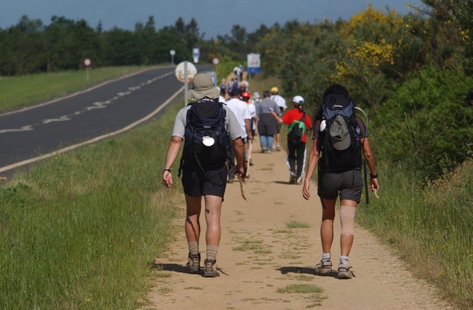 Peregrinos del Camino de Santiago (A Coruña)