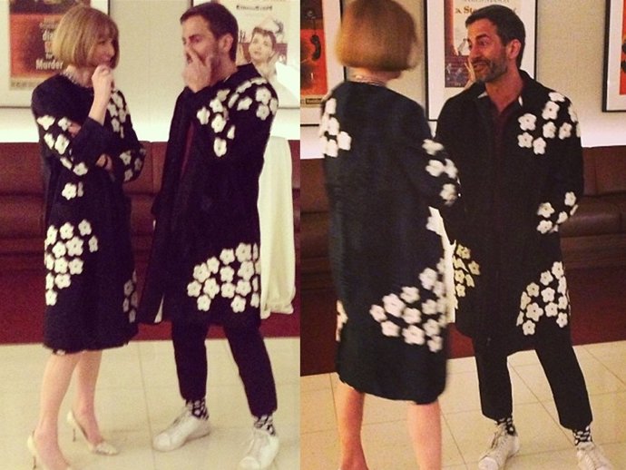 Anna Wintour y Marc Jacobs visten igual en un evento