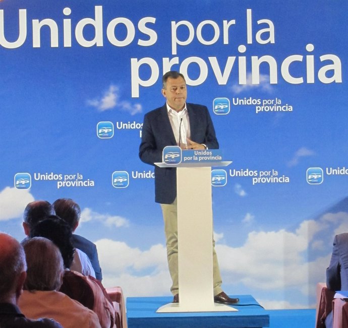 El secretario general del PP-A, José Luis Sanz, hoy en Cádiz